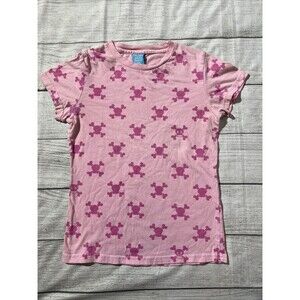 Vintage Paul Frank Julius & Friends Baby Tee Pink Y2K Sz XS